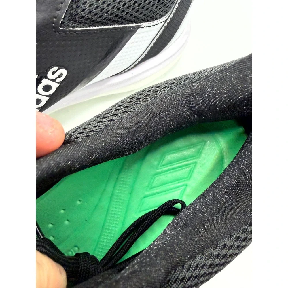 Adidas Icon 7 FZ1558‎ Mens 13.5 Black White Silver Lace Up Metal Baseball Cleats